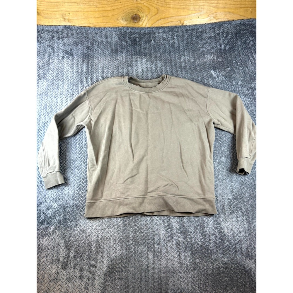 Lululemon Sweatshirt Womens 2XL Taupe Brown Crewneck Long Sleeve Athletic